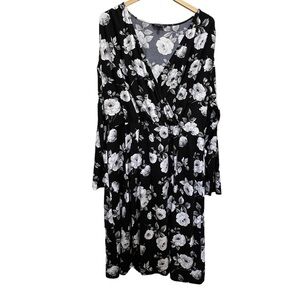 George Plus Floral Faux Wrap Dress Size 3X